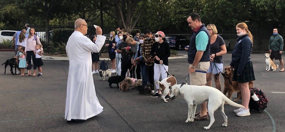 Fr. Gus blessing our pets